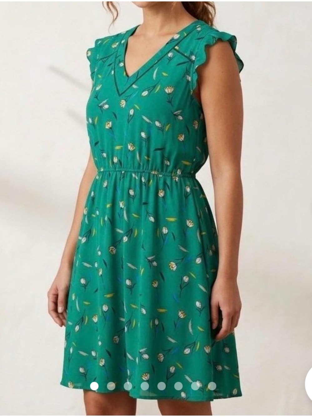 41 Hawthorn NWT Women’s Green Floral Ruffle Dress Size Small